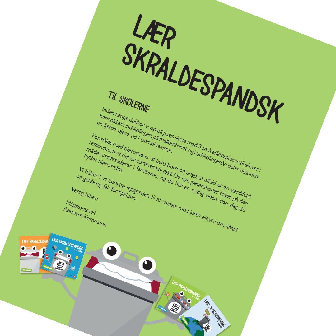 Børn og unge lærer skraldspandsk i Rødovre Kommune